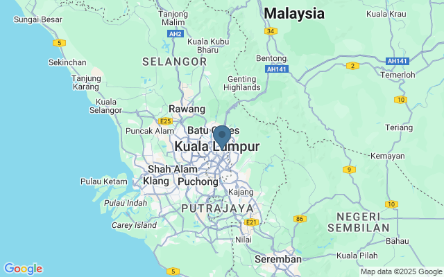 Kaart met locatie Kuala Lumpur Aquaria